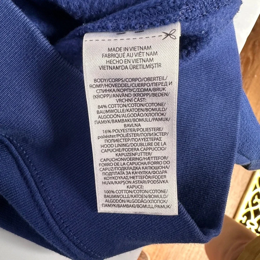 Polo Ralph Lauren Boys Blue Full Zip Hoodie Sweatshirt Gold Pony Logo Size‎ 5
